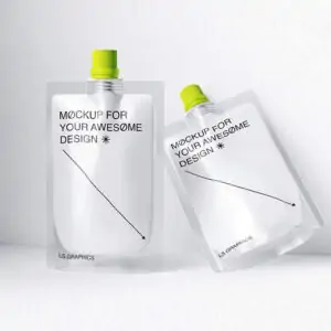 Free Plastic Pouch PSD Mockup