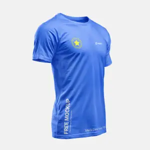Free Floating Men'S T-shirt Mockup