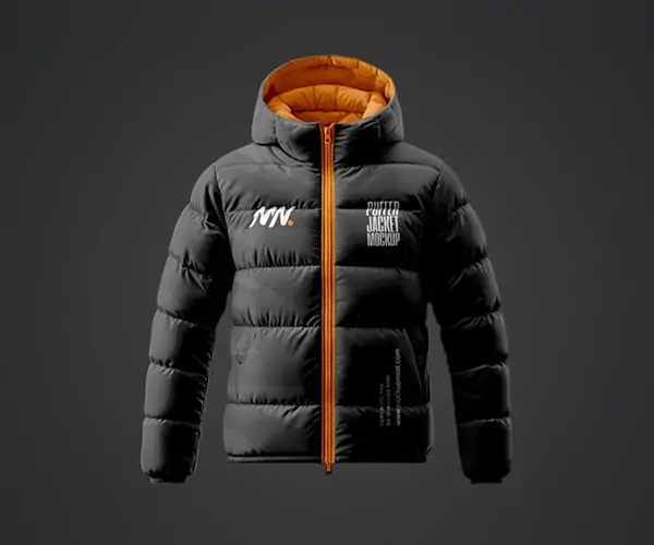 Free Puffer Jacket Mockup (PSD)