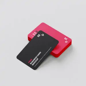 Free Rounded Business Cards Mockup (PSD)