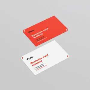 Rounded Corner Business Card Mockup (PSD) Free