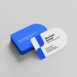 Half Circle Business Card Mockup