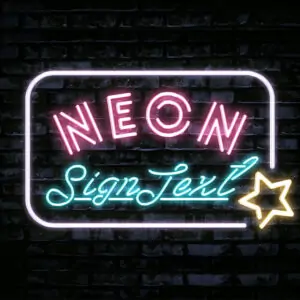 Free Neon Sign Text Effect