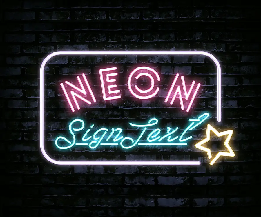 Free Neon Sign Text Effect