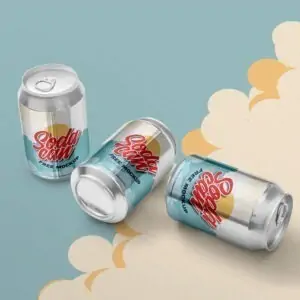 Free 3 View Soft Drink Can Mockup (PSD)
