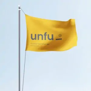 Free Simple Wavy Flag Mockup (PSD)