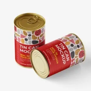 Free Food Tin Can Mockup (PSD)