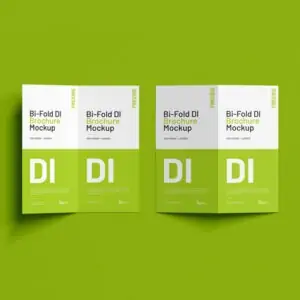 Free Bi-Fold Dl Brochure Mockup (PSD)