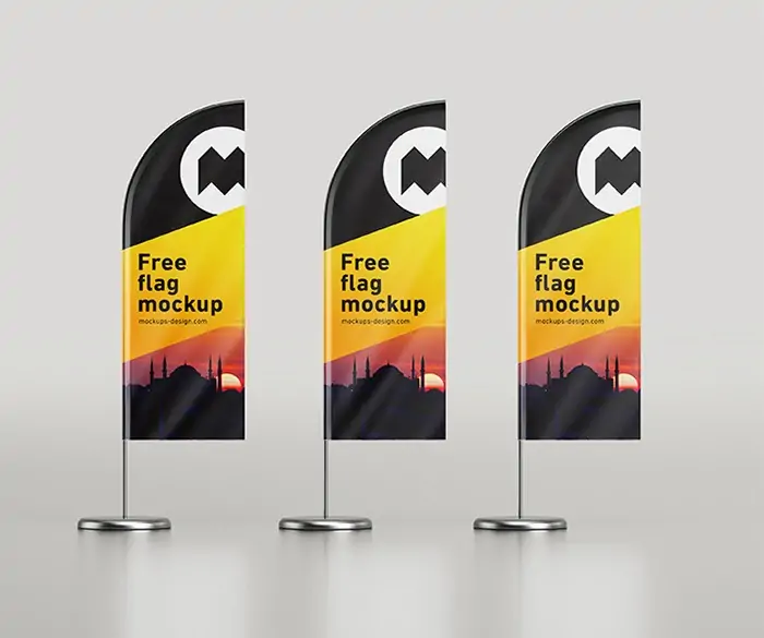 Free Feather Flag Mockup (PSD)