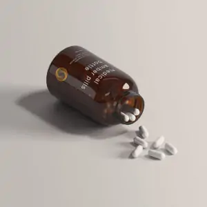 Free Medicine Glass Bottle Mockup (PSD)