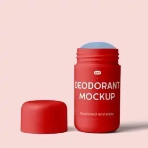 Free Matte Roll-On Deodorant Front View Mockup (PSD)