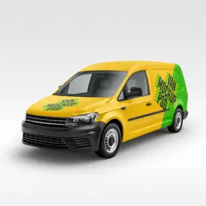 Free Panel Van Mockup Bundle (PSD)