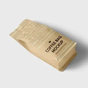 Free Brown Paper Coffee Bag Mockup (PSD)