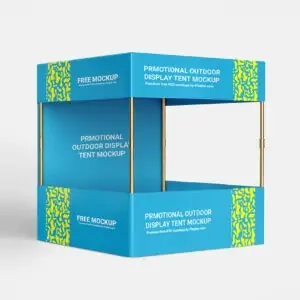 Free Promotional Outdoor Display Tent Mockup (PSD)