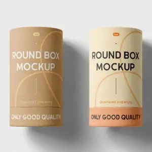 Free Tube Packaging Box Mockup (PSD)