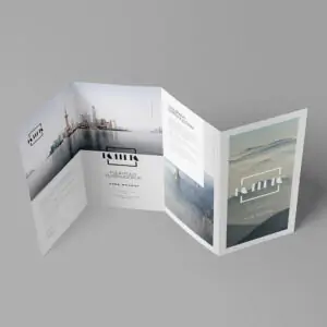 Free Photo-realistic 4 Fold Brochure Mockup (PSD)