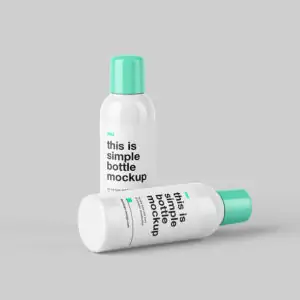 Free Plastic Bottle with Round Screwcap Mockup (PSD)