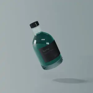 Free Magic Glass Bottle Mockup (PSD)