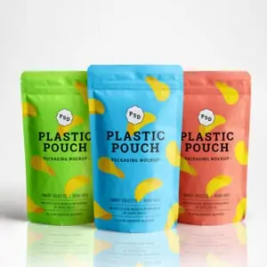 Free Plastic Pouch Packaging MockUp (PSD)
