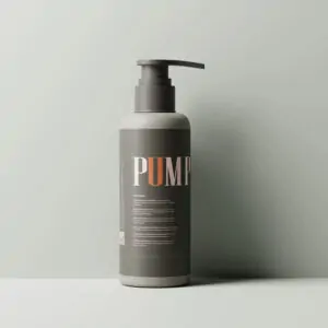 Free Plastic Pump Cosmetic Bottle Mockup (PSD)