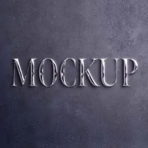 Free 3D Silver Logo Mockup (PSD)