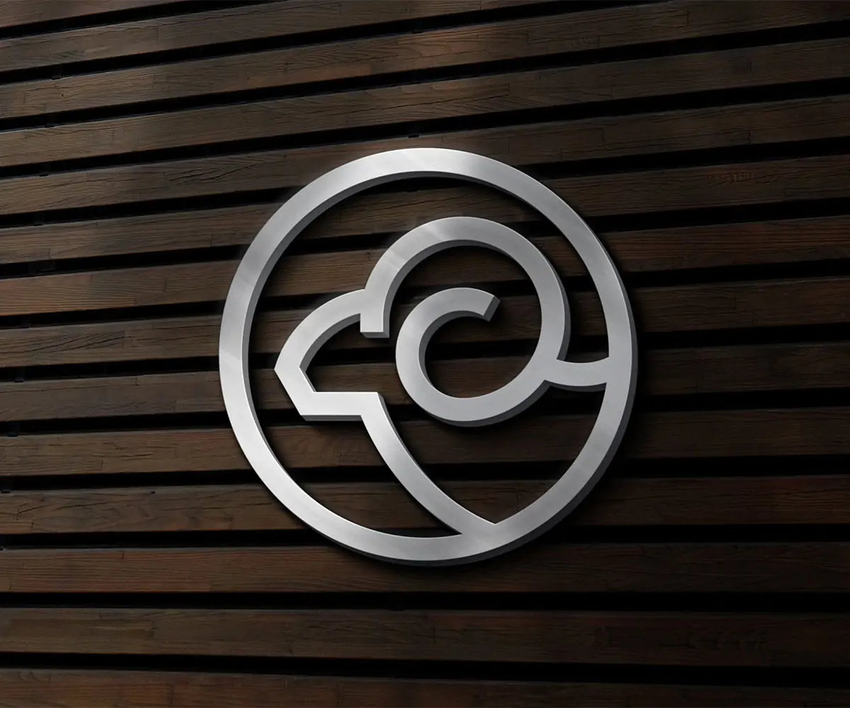 Free Silver Sign Wall Logo Mockup (PSD)