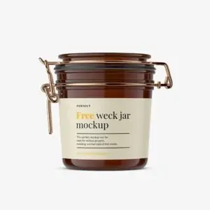 Free Weck Jar Mockup (PSD)