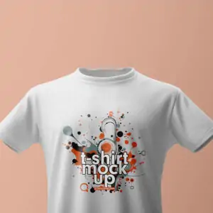 Free Closeup Round Neck T-Shirt Mockup (PSD)
