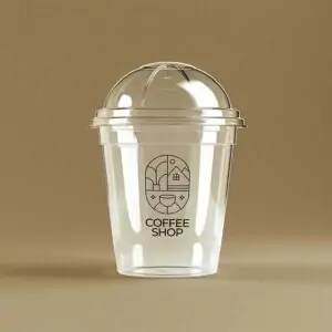 Free Cold Drink Plastic Cup Mockup (PSD)