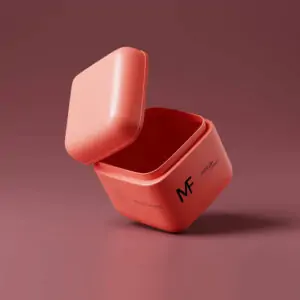 Free Plastic Square Cosmetic Jar Mockup (PSD)