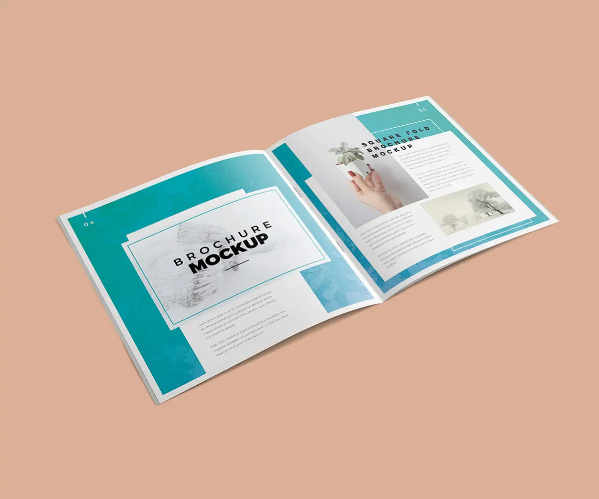 Free Square Brochure Mockup (PSD)