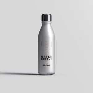 Free Aluminium Water Bottle Mockup (PSD)