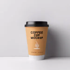 Free Paper Coffee Cup Standing Mockup (PSD)