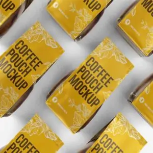 Free Coffee Bag Packaging Mockup (PSD)