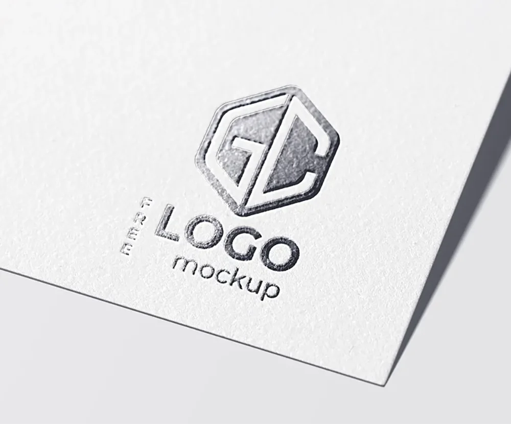 Free Foil Stamping Paper Logo Mockup (PSD)