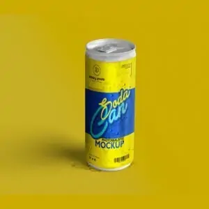 Free 355ml Refreshing Soda Can Mockup (PSD)