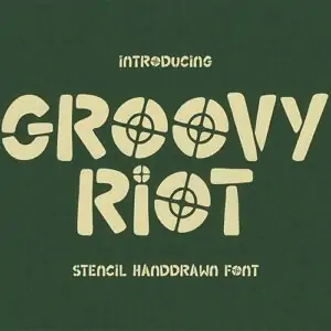 Free Groovy Riot Stencil Handwritten Font