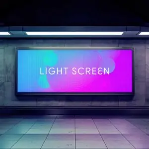 Free LED Screen Display Mockup (PSD)