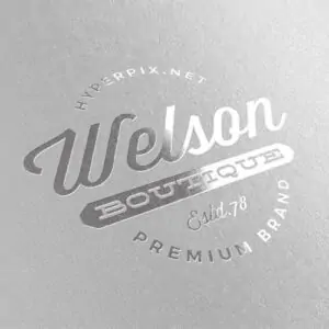Free Metallic Silver Foil Logo Mockup (PSD)