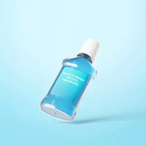 Free Mouthwash Plastic Bottle Mockup (PSD)