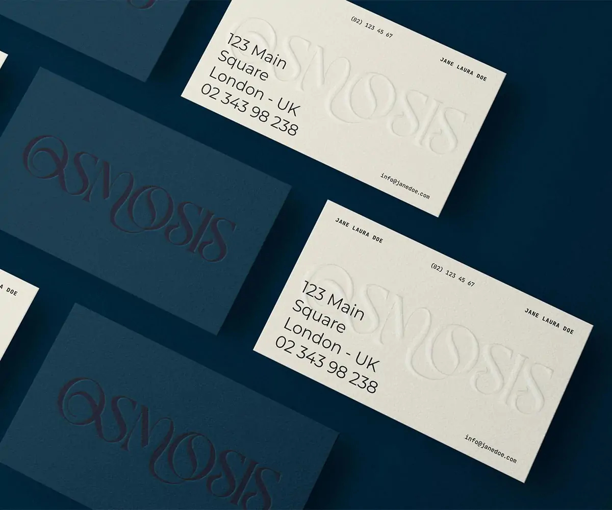 Free OSMOSIS Business Card Mockup Vol.3 (PSD)