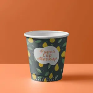 Free Realistic Paper Cup Mockup (PSD)