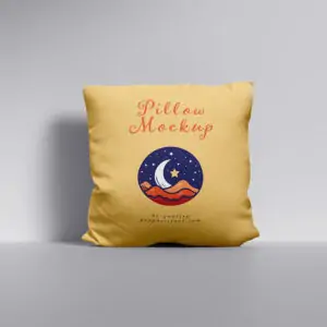 Free Square Pillow Mockup (PSD)