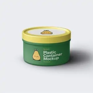 Free Plastic Jar / Container Mockup (PSD)