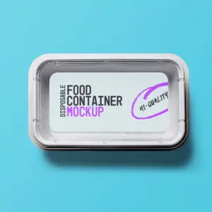 Free Disposable Food Container Mockup (PSD)