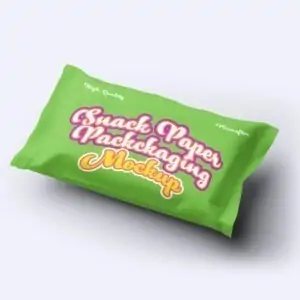 Free Snack Paper Packaging Mockup (PSD)