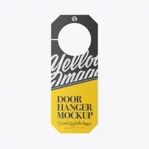 Free Paper Door Hanger Mockup (PSD)