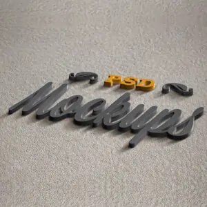 Free 3D Branding Logo Mockup (PSD)