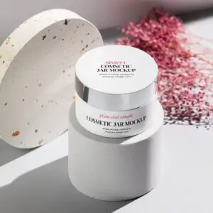 Free Cosmetic Jar Mockup (PSD)