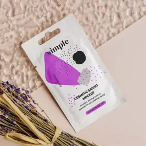 Free Lotion / Cosmetic Sachet Mockup (PSD)